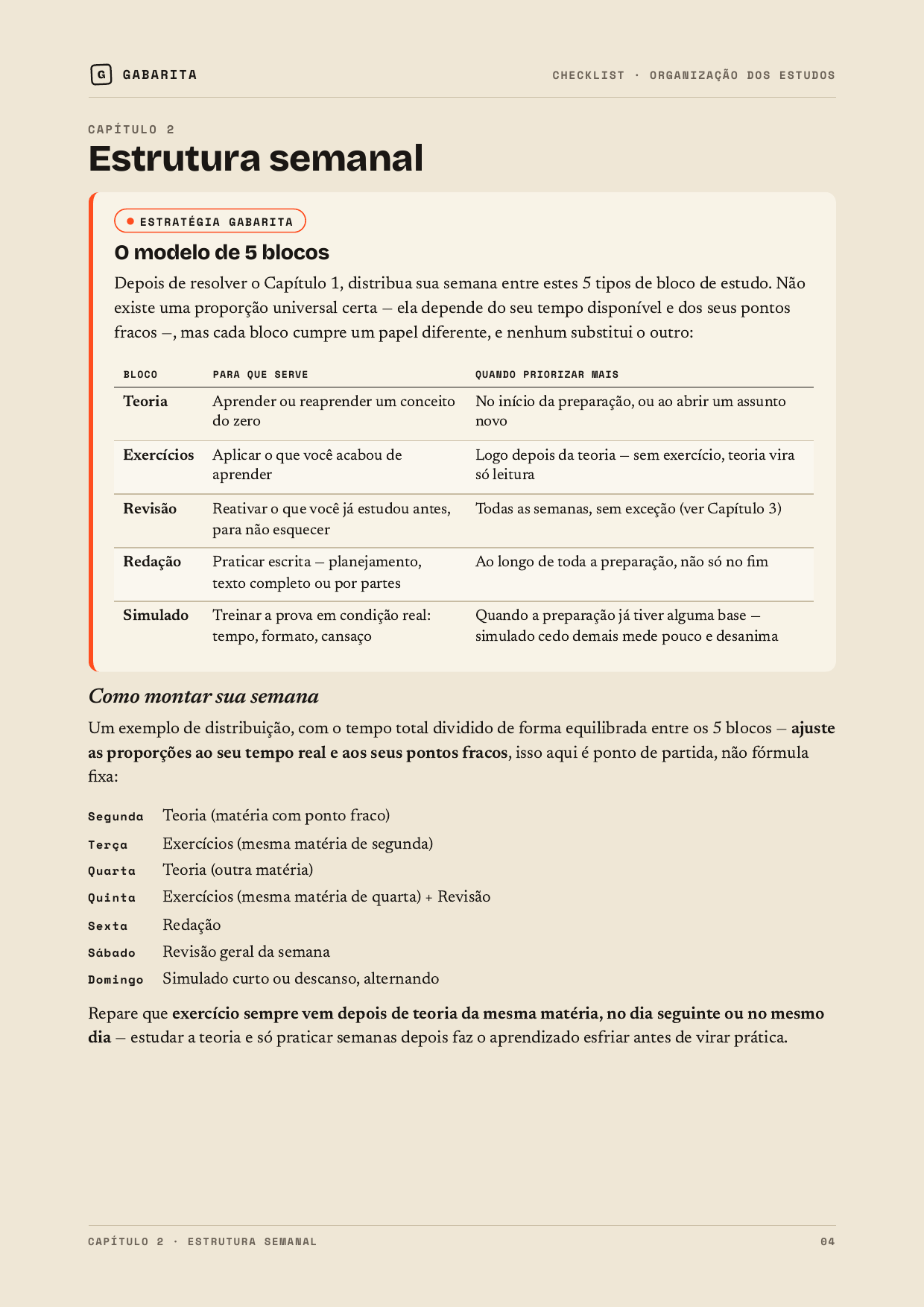 Página do sistema de revisão
